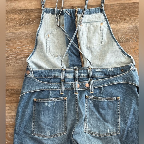 True Religion Overalls Zipper Front Relaxed Fit Thin adjustable Straps Size XL - Picture 4 of 13